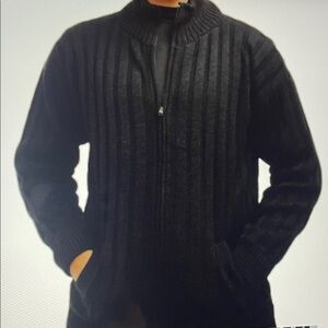 IMPERMEABLE PLATINUM BLACK ZIP UP SWEATER/ jacket  Sz XL